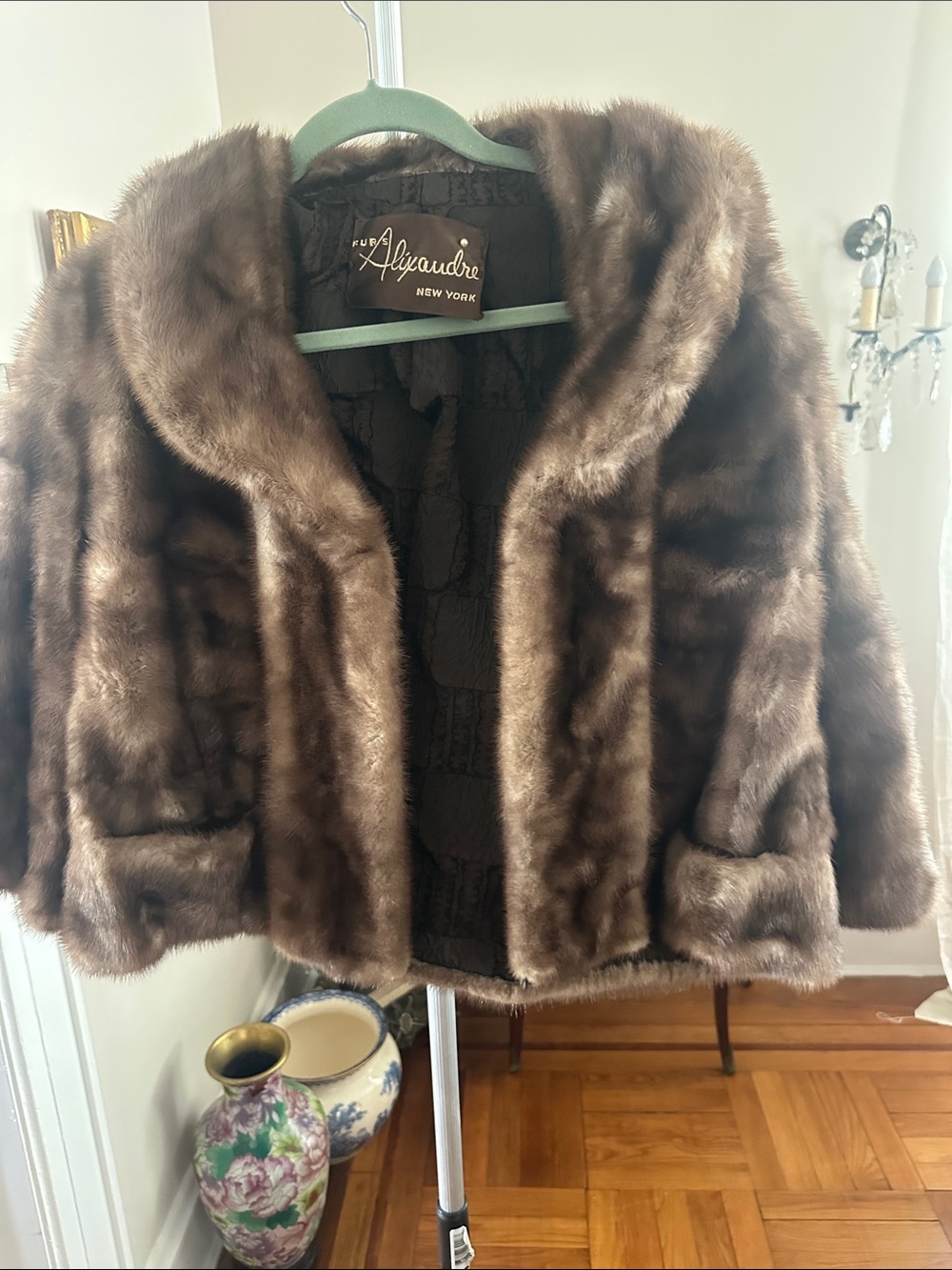 Women's vintage Brown mink Fur Jacket